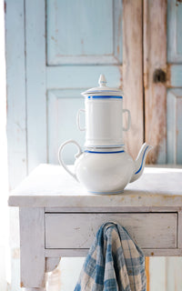 Vintage French Stoneware Coffee Pot