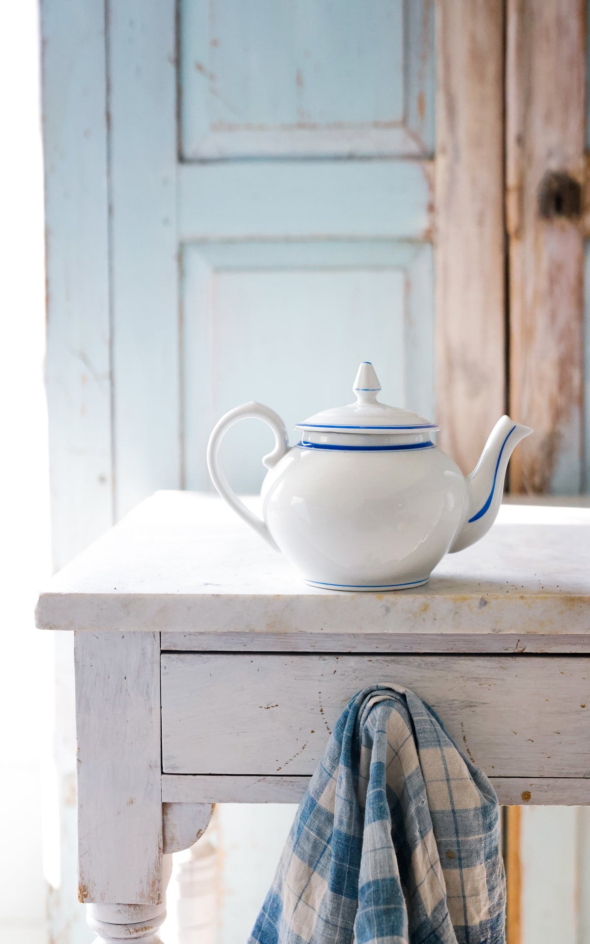 Vintage French Stoneware Coffee Pot