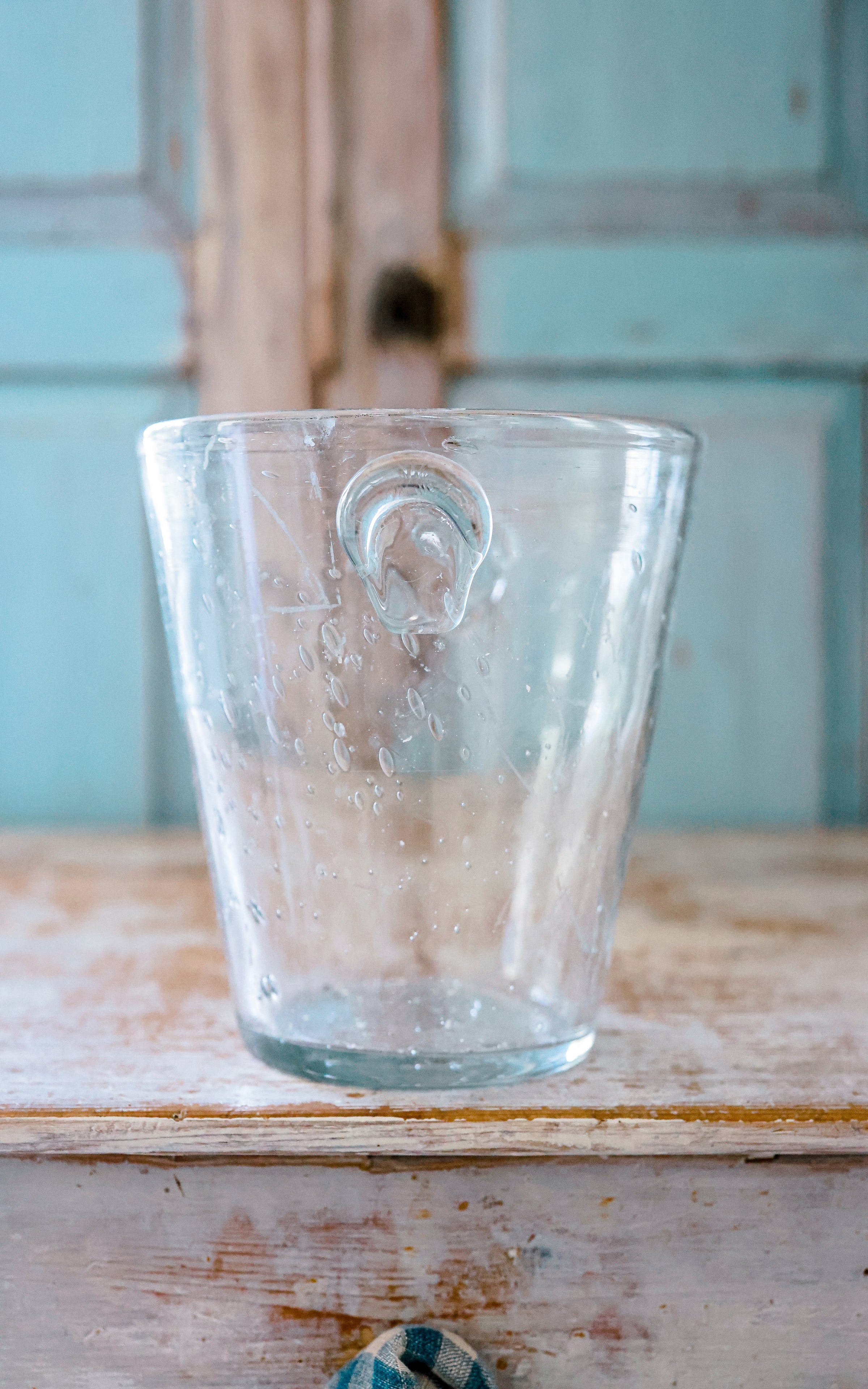 Vintage French Hand Blown Glass Ice  Bucket