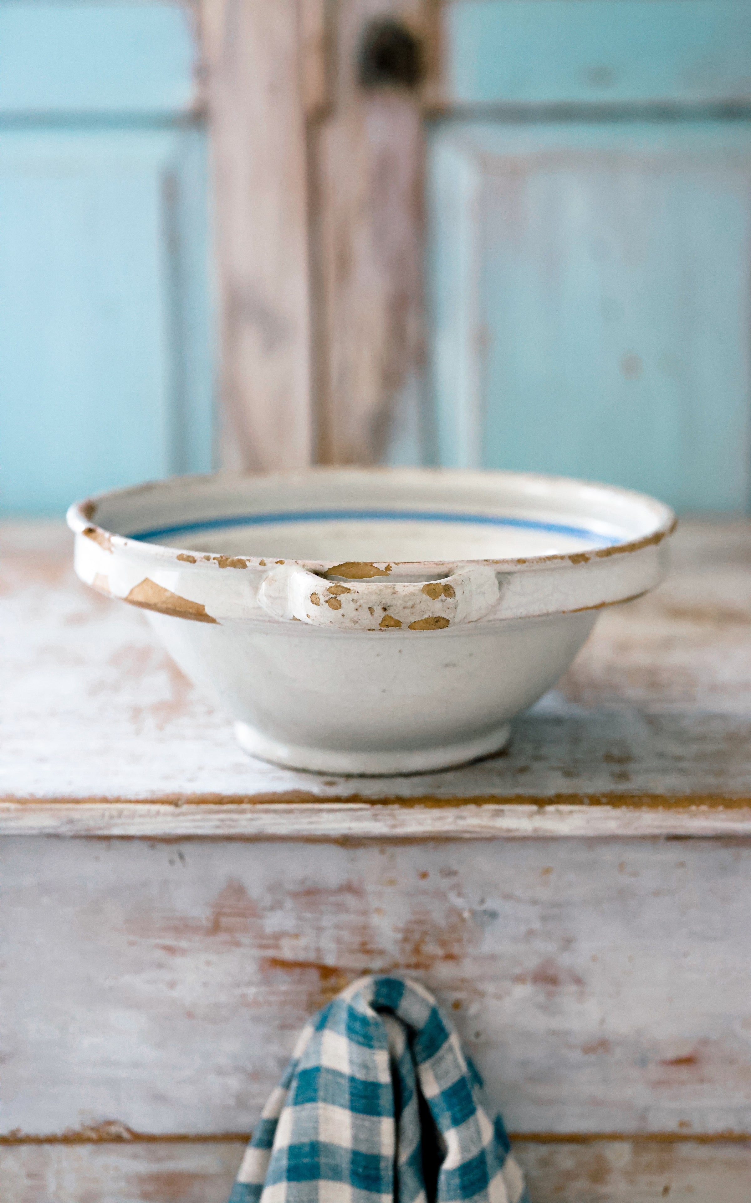 Vintage French Stoneware Bowl