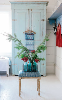 Vintage French Bottle Carrier & Six Swedish Lemonade Bottles