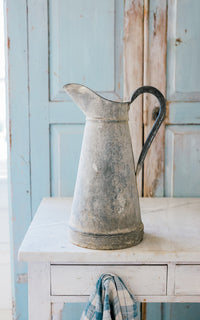 Vintage French Zinc Pitcher