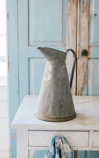 Vintage French Zinc Pitcher