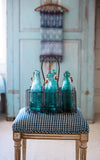 Vintage French Bottle Carrier & Six Swedish Lemonade Bottles