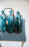 Vintage French Bottle Carrier & Six Swedish Lemonade Bottles