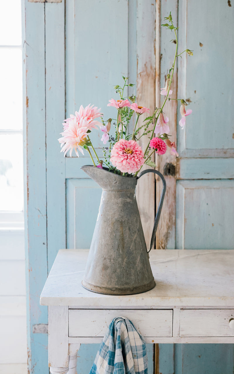 Vintage French Zinc Pitcher