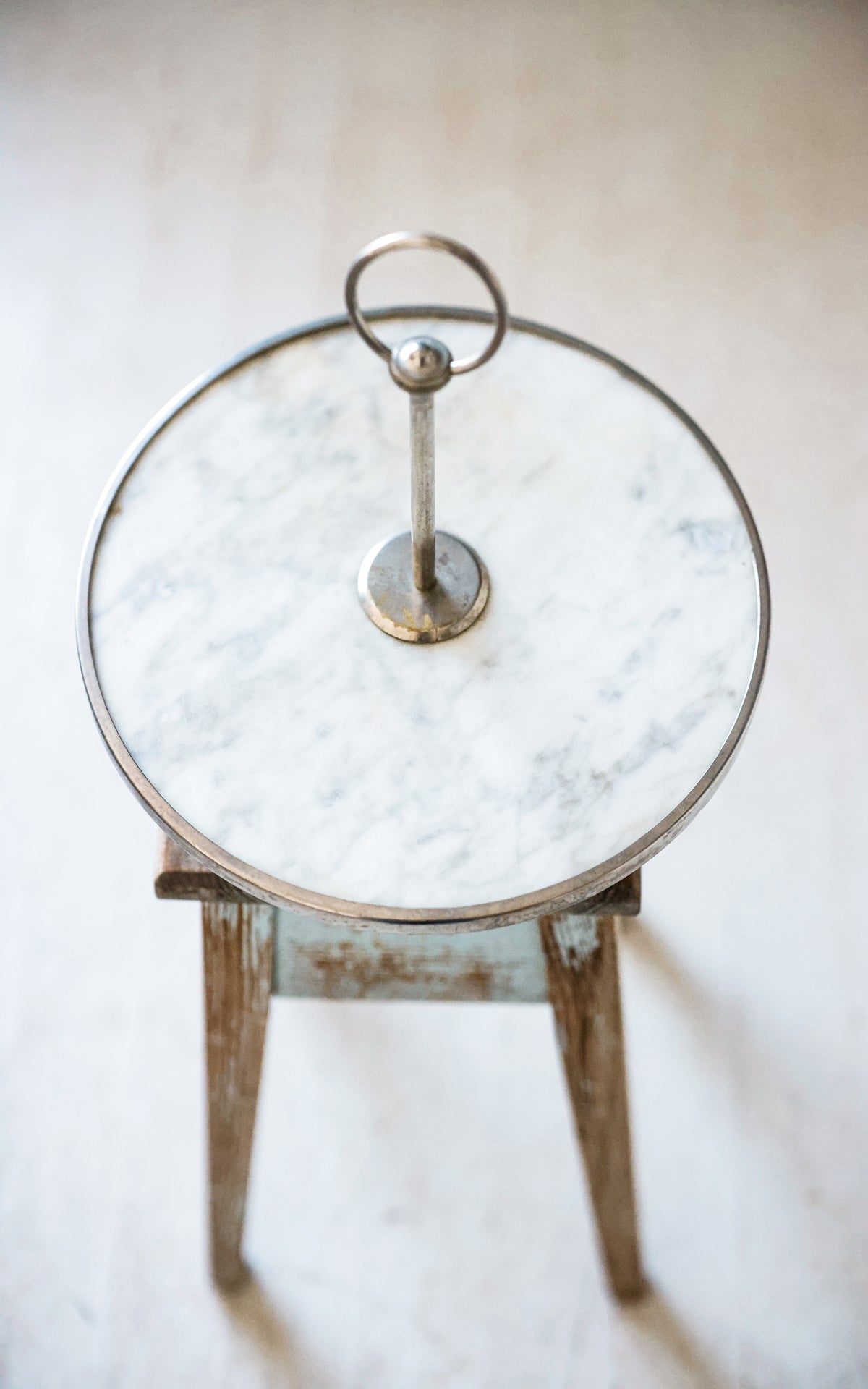 Vintage French Marble Patisserie Stand