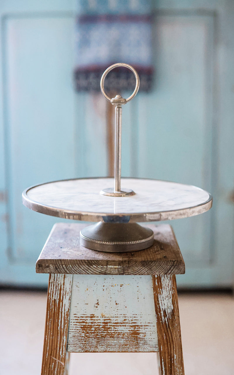 Vintage French Marble Patisserie Stand