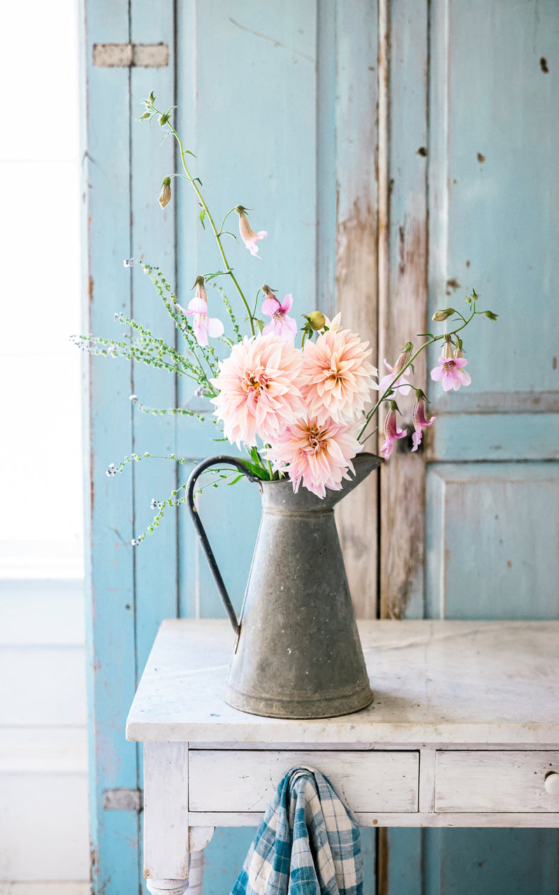 Vintage French Zinc Pitcher