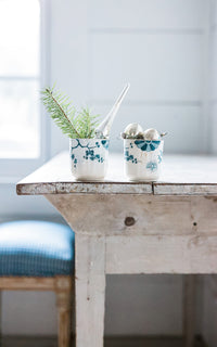 Set of Two Petite Vintage Dutch Stoneware Cups