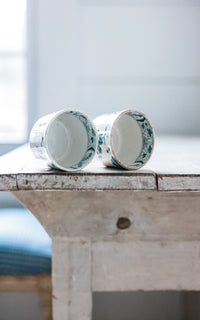 Set of Two Petite Vintage Dutch Stoneware Cups