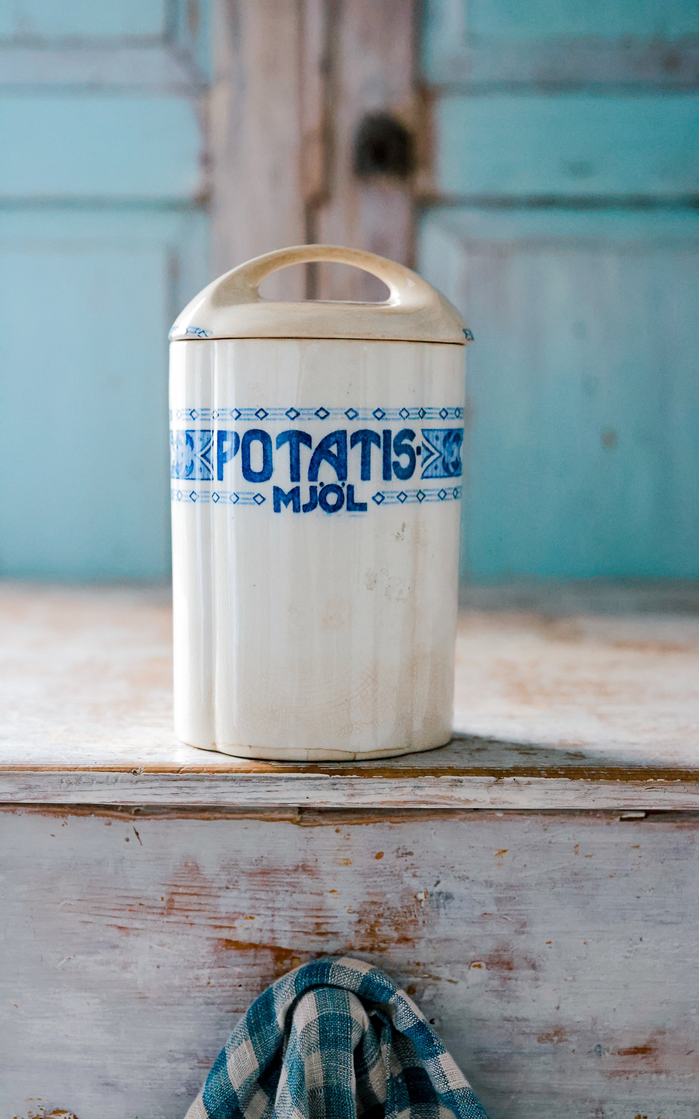 Vintage Stoneware Swedish Canister