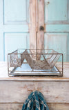 Vintage French Dish Rack with Zinc Drip Pan