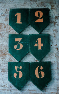 Vintage French Wooden Number