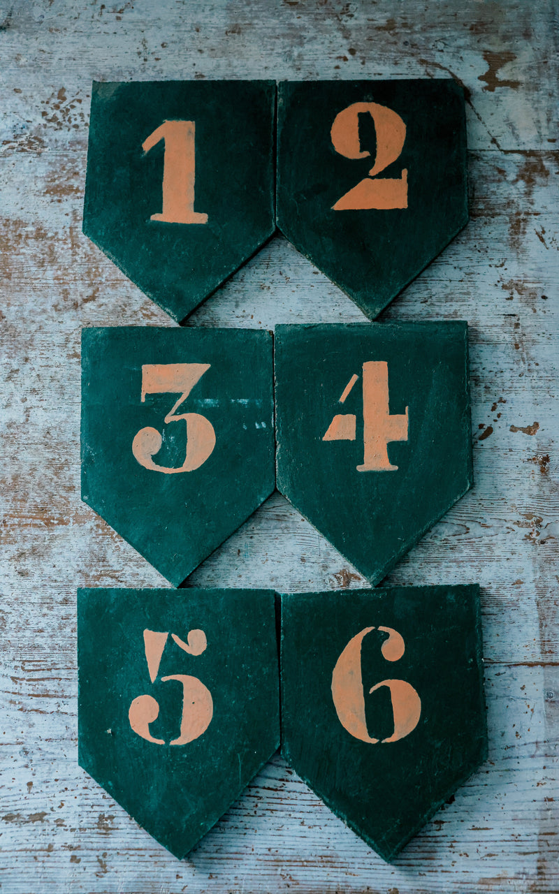 Vintage French Wooden Number