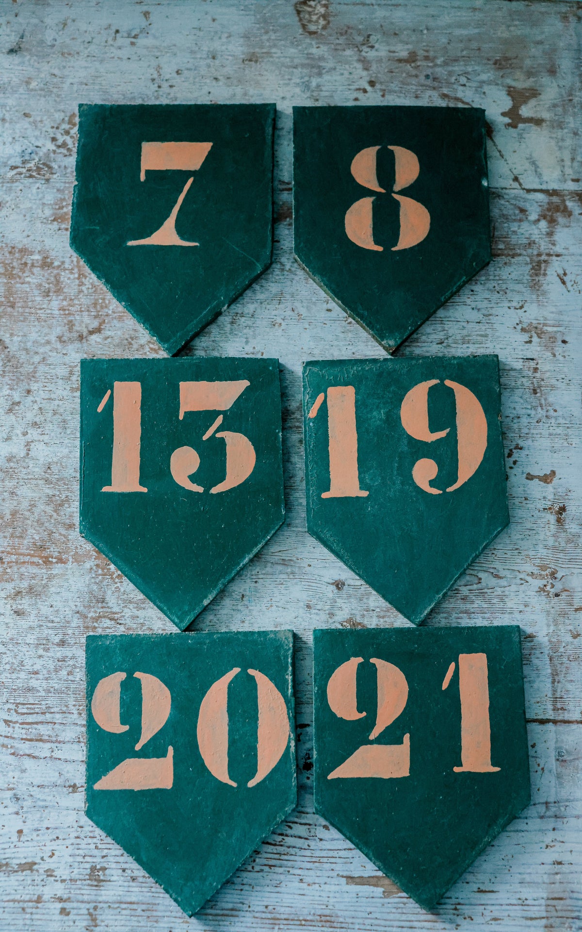 Vintage French Wooden Number