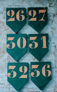 Vintage French Wooden Number