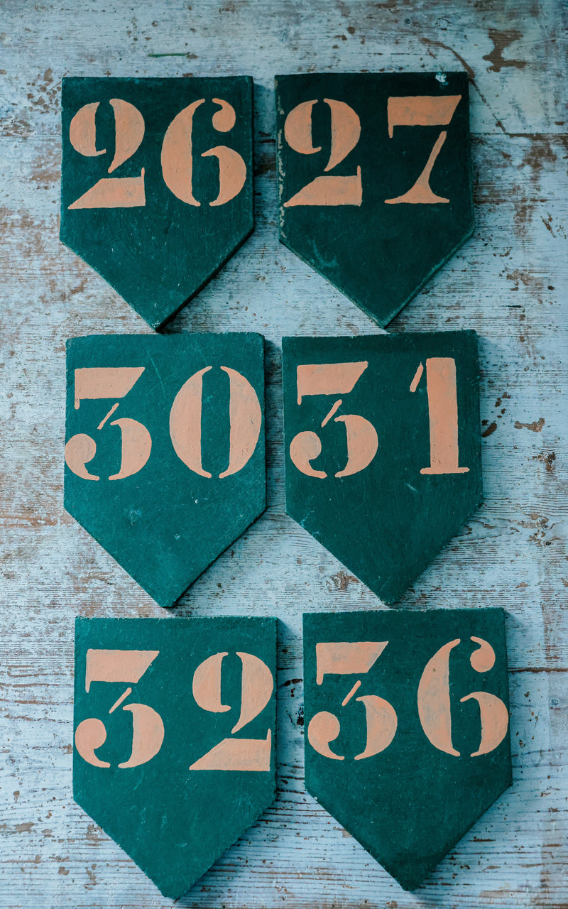 Vintage French Wooden Number