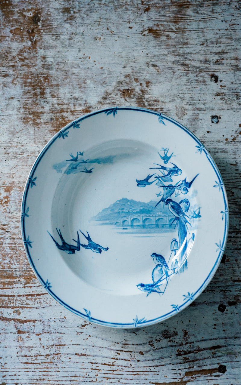 Set of Five Vintage French Plates