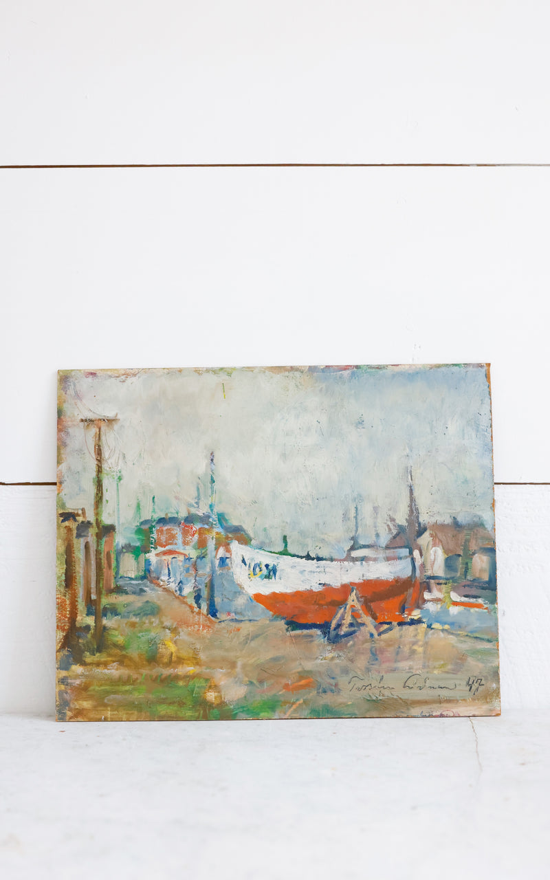 Vintage French Oil Painting
