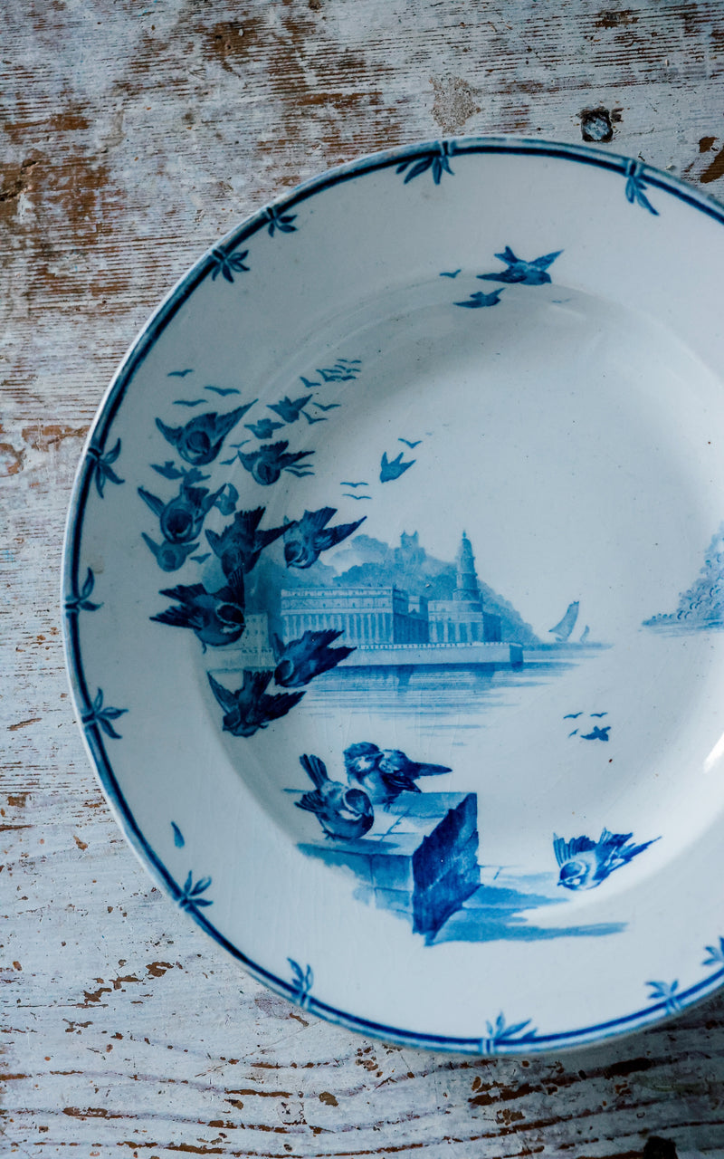 Set of Five Vintage French Plates