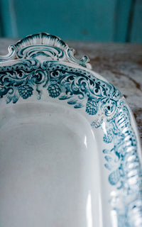 Vintage French Stoneware Asparagus Dish