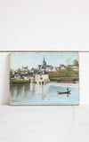 Vintage French Painting on Canvas