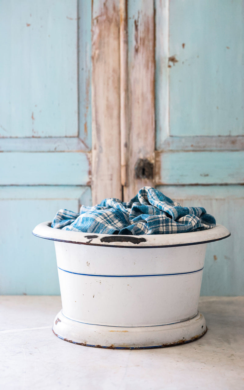 Vintage French Enamelware Tub