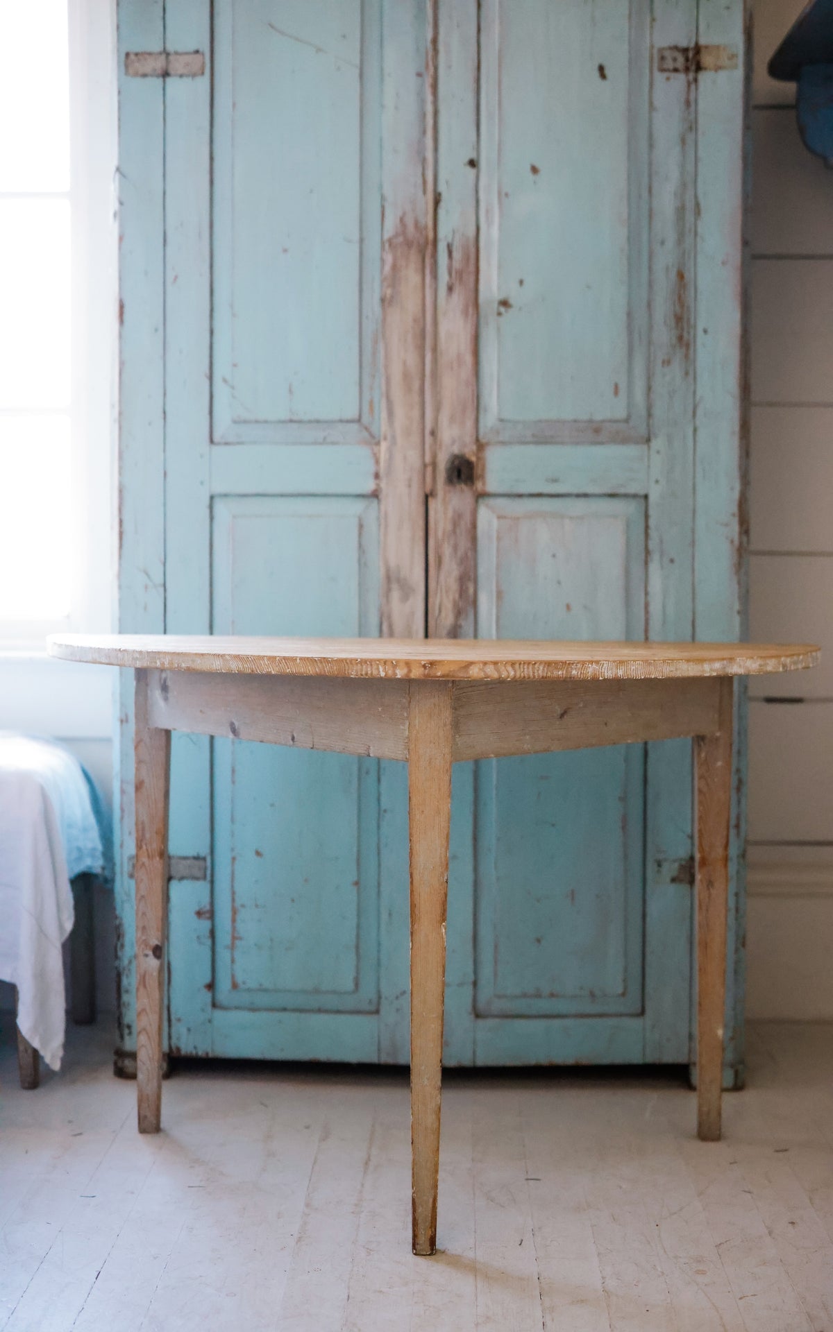 Vintage Swedish Demi Lune Table