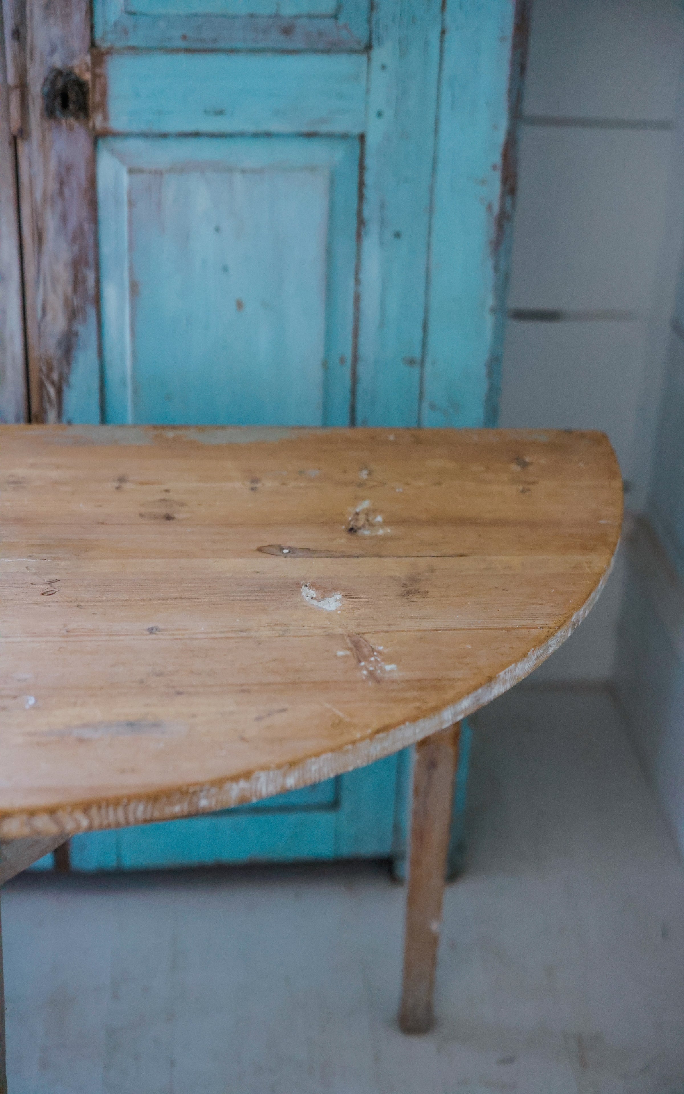 Vintage Swedish Demi Lune Table