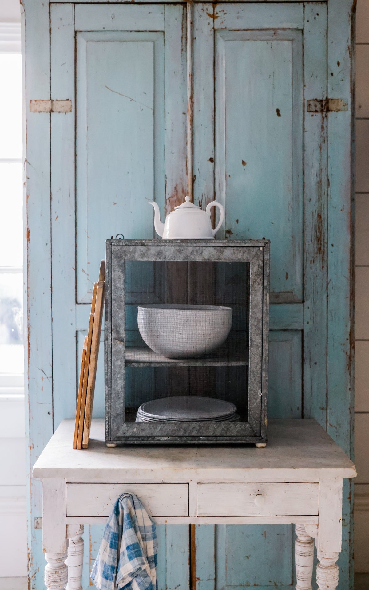 Vintage French Metal Cheese Safe