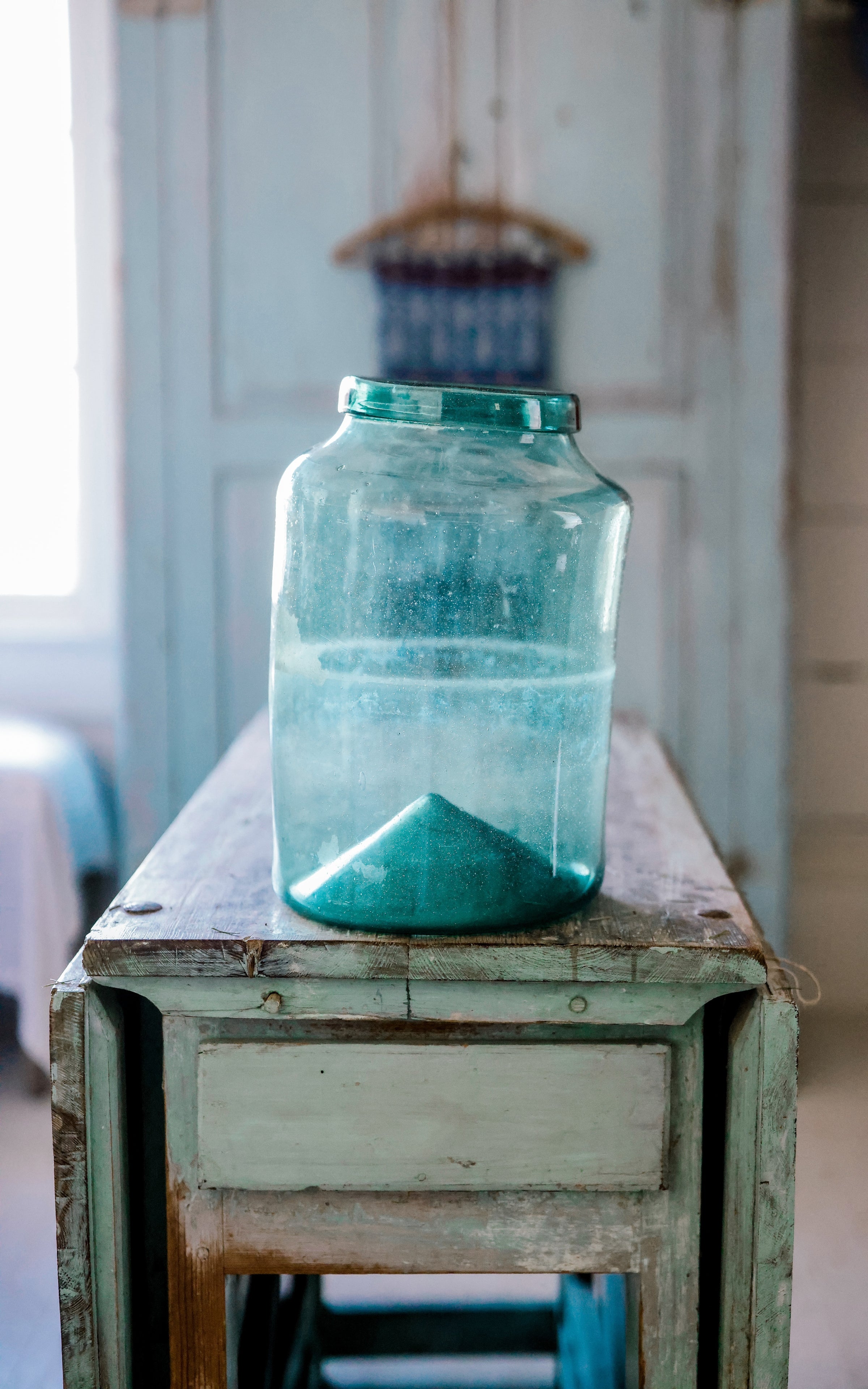 Vintage Spanish Hand Blown Jar