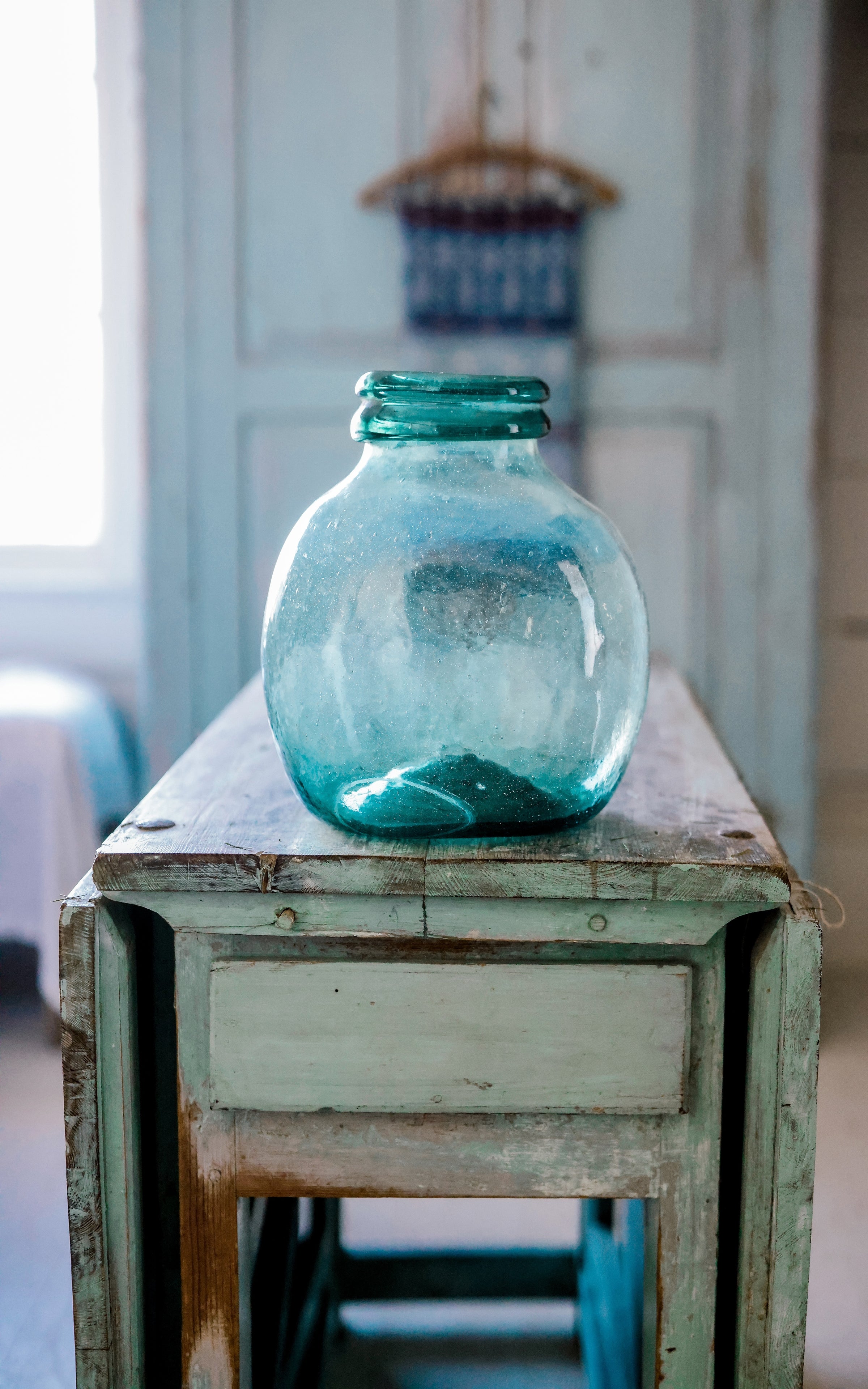 Vintage Spanish Hand BLown Jar