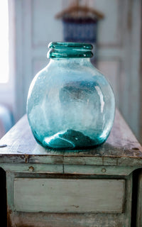 Vintage Spanish Hand BLown Jar