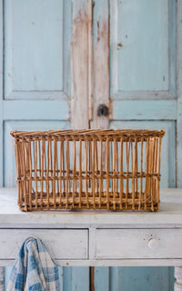 Vintage French Wool Basket