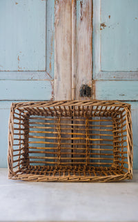 Vintage French Wool Basket