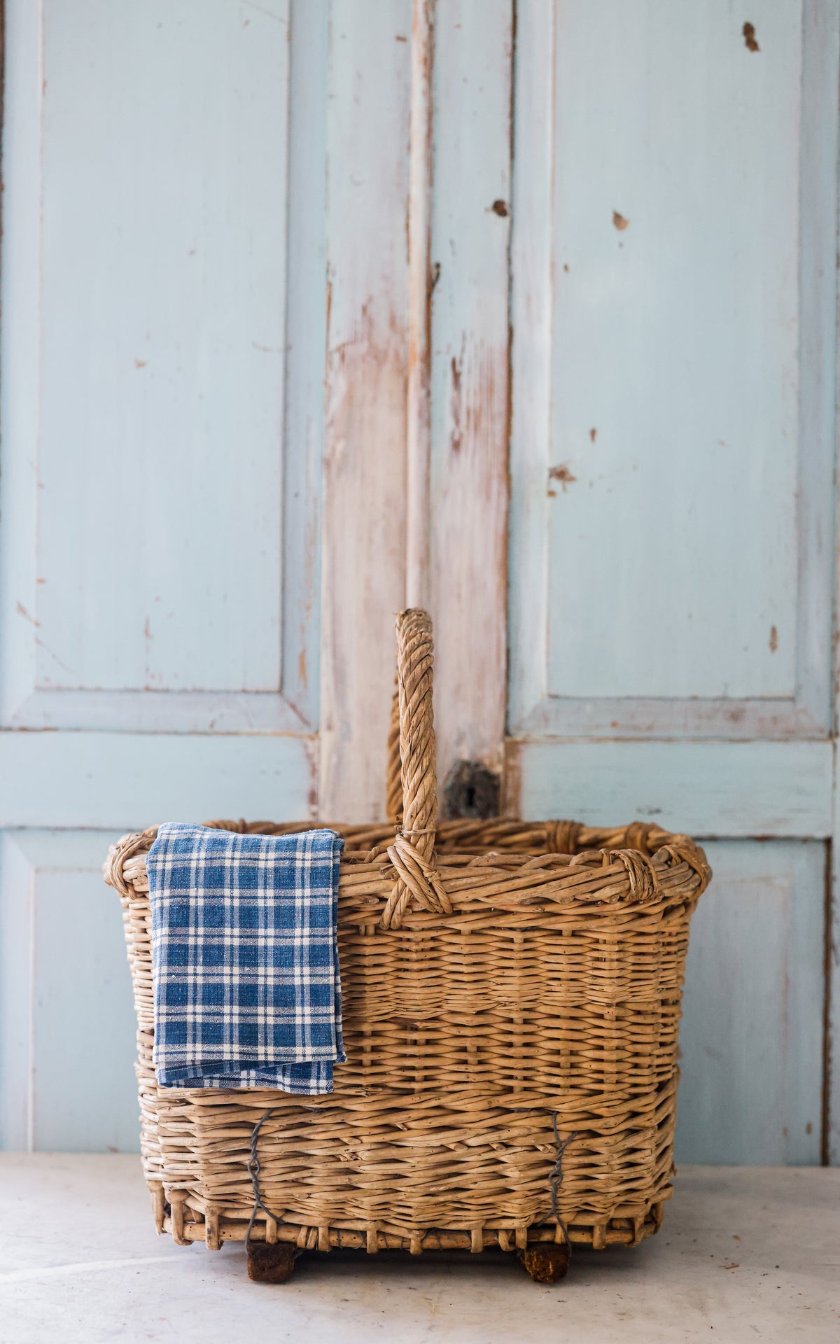 Vintage French Champagne Basket