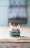 Petite Vintage Porcelain Figurine Ring Container