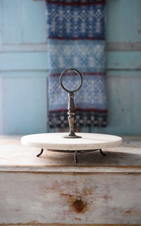 Vintage French Marble Patisserie Stand