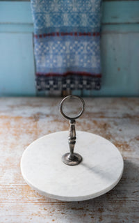 Vintage French Marble Patisserie Stand