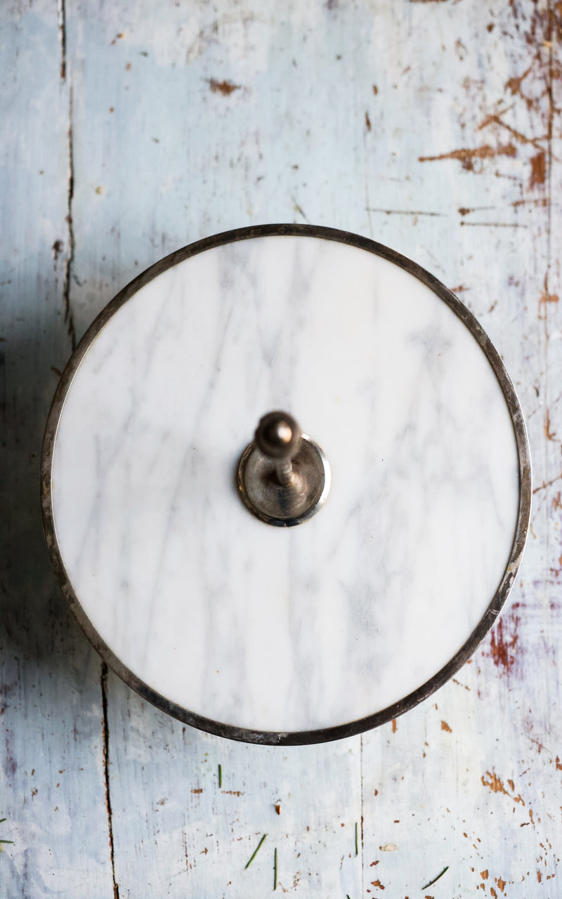 Vintage French Marble Patisserie Stand