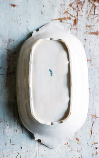 Vintage French Stoneware Asparagus Dish