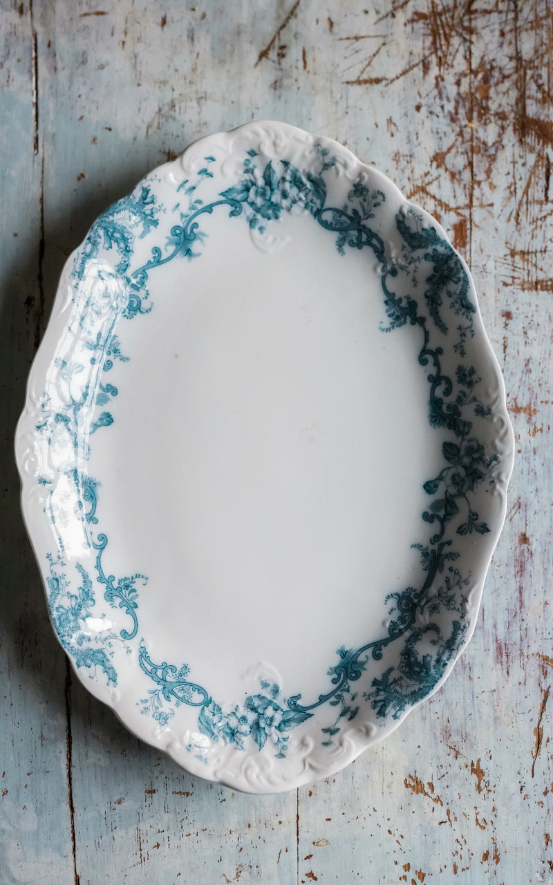 Large Vintage English Stoneware Platter