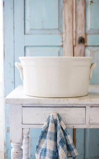Large Vintage Dutch Ironstone Foot Bath