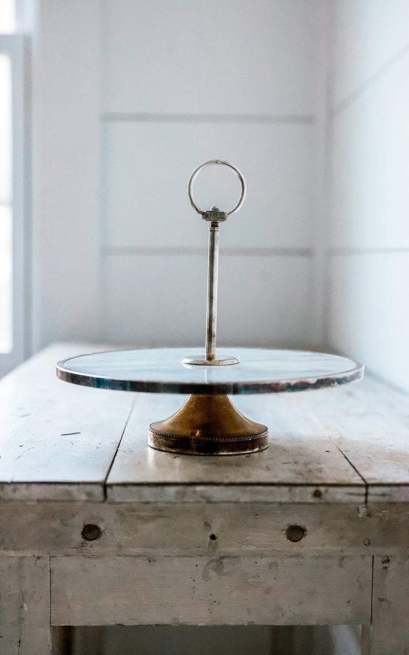 Vintage French Marble Patisserie Stand