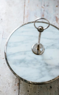 Vintage French Marble Patisserie Stand