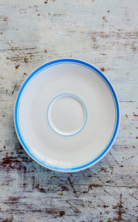 Set of Five Vintage French Stoneware Saucers