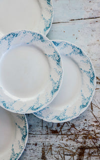 Set of Five Vintage French Stoneware Plates