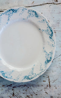 Set of Five Vintage French Stoneware Plates