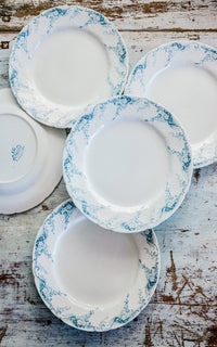 Set of Five Vintage French Stoneware Plates